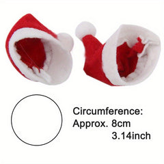 Santa Claus Christmas Hats Lollipop Topper Decor Party Decor Christmas