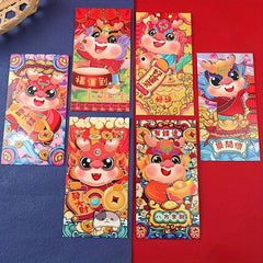 6pcs Red Envelopes Lucky Money Pockets for New Year Party