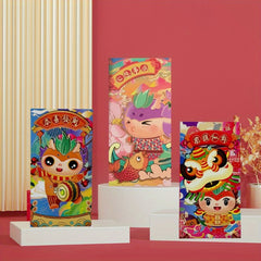 6pcs Red Envelopes Lucky Money Pockets for New Year Party