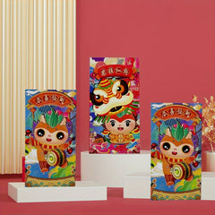 6pcs Red Envelopes Lucky Money Pockets for New Year Party