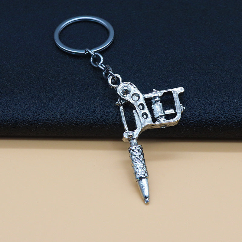 Tattoo Machine Car Key Chain Pendant for Men Women