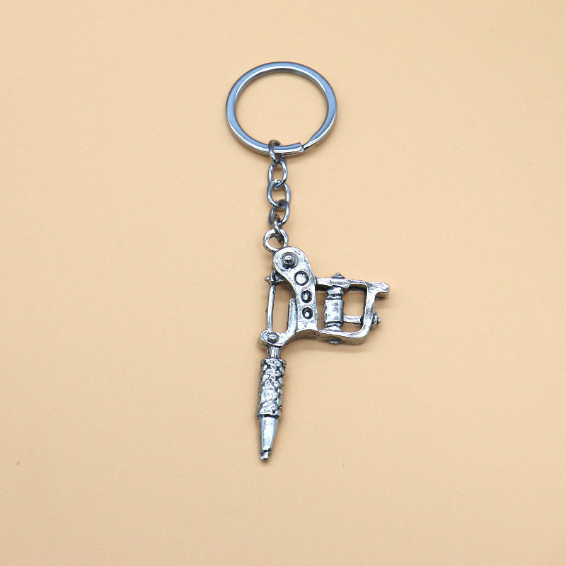 Tattoo Machine Car Key Chain Pendant for Men Women