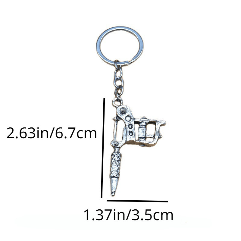 Tattoo Machine Car Key Chain Pendant for Men Women