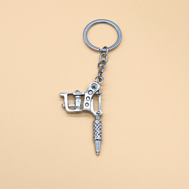 Tattoo Machine Car Key Chain Pendant for Men Women