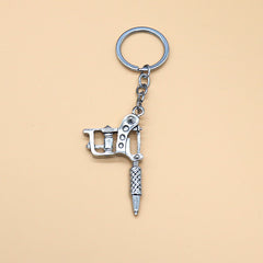 Tattoo Machine Car Key Chain Pendant for Men Women