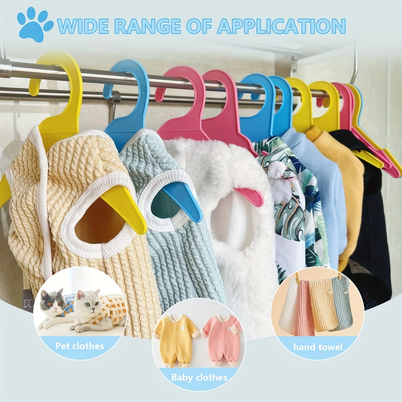 5pcs Mini Pet Clothes Hangers Small Dog Cat Kitten Closet Organization