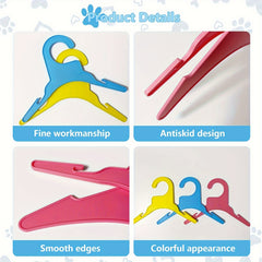 5pcs Mini Pet Clothes Hangers Small Dog Cat Kitten Closet Organization