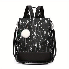 Oxford Cloth Floral Pattern Backpack for Outdoors