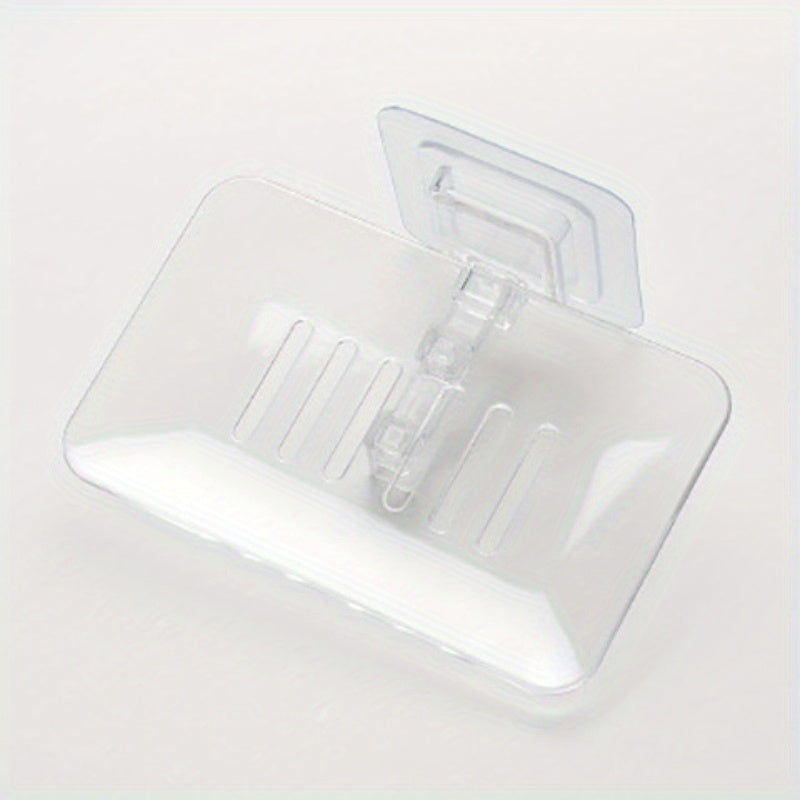 2pcs Soap Holder Wall Mounted Double Layer Soap Sponge Dish Bathroom Accessories