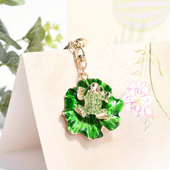 Frog Pendant Keychain Rhinestone Bag Hanging Ornaments