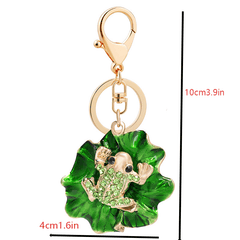 Frog Pendant Keychain Rhinestone Bag Hanging Ornaments