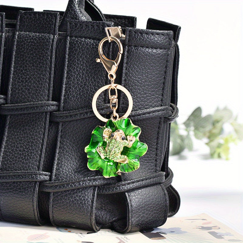 Frog Pendant Keychain Rhinestone Bag Hanging Ornaments