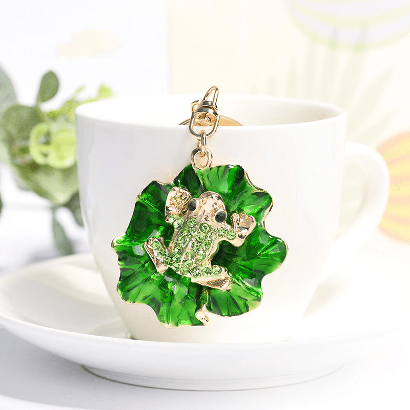 Frog Pendant Keychain Rhinestone Bag Hanging Ornaments