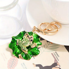 Frog Pendant Keychain Rhinestone Bag Hanging Ornaments
