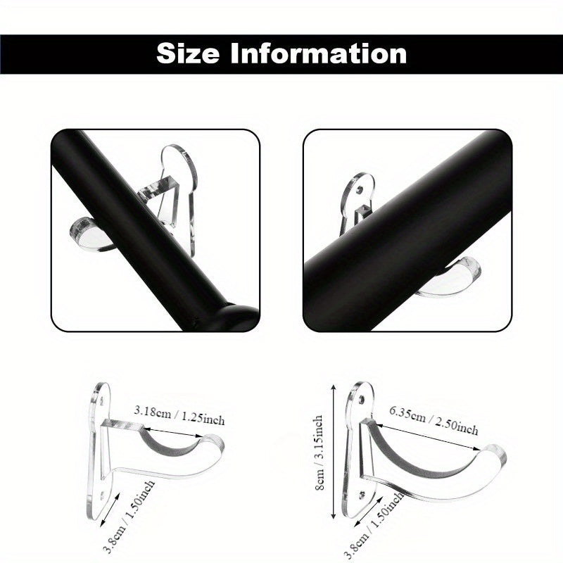 Acrylic Baseball Bat Wall Mounted Holder Stand Horizontal Display Rack Hanger