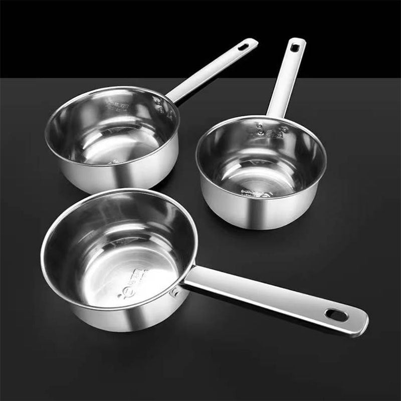 Thickened Stainless Steel Pot w/ Long Handle for Cooking