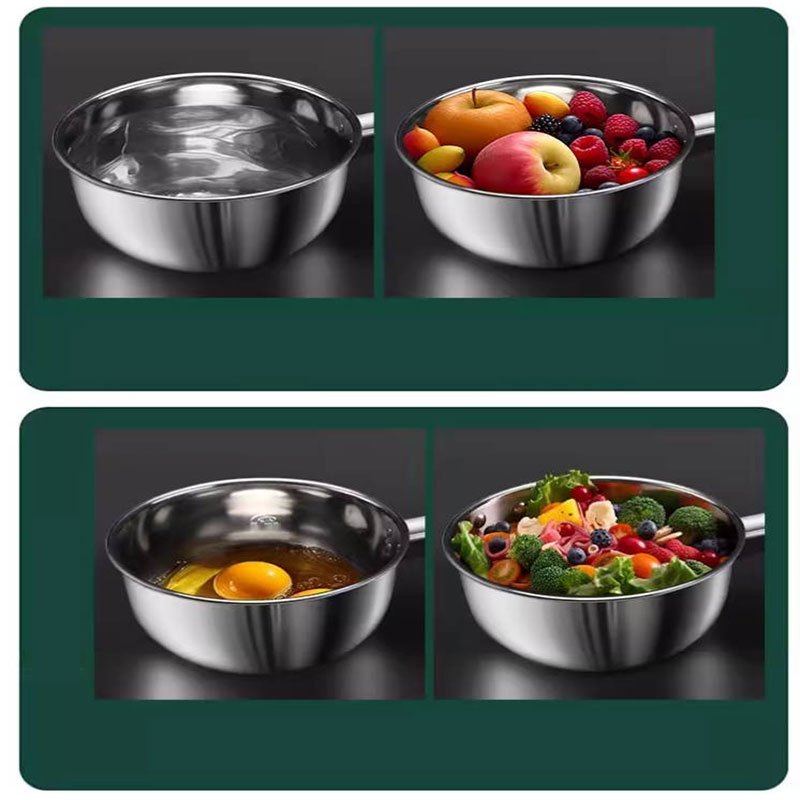 Thickened Stainless Steel Pot w/ Long Handle for Cooking