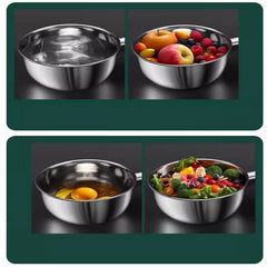 Thickened Stainless Steel Pot w/ Long Handle for Cooking