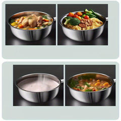 Thickened Stainless Steel Pot w/ Long Handle for Cooking