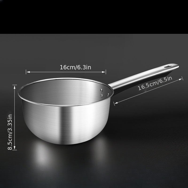 Thickened Stainless Steel Pot w/ Long Handle for Cooking