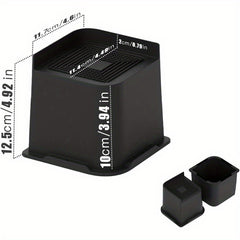 4pcs Adjustable Bed Sofa Risers Blocks Heavy Duty Support 32cm Rectangle
