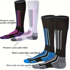 1pair Ski Socks Winter Warm Thickened Socks For Camping Cycling Hiking