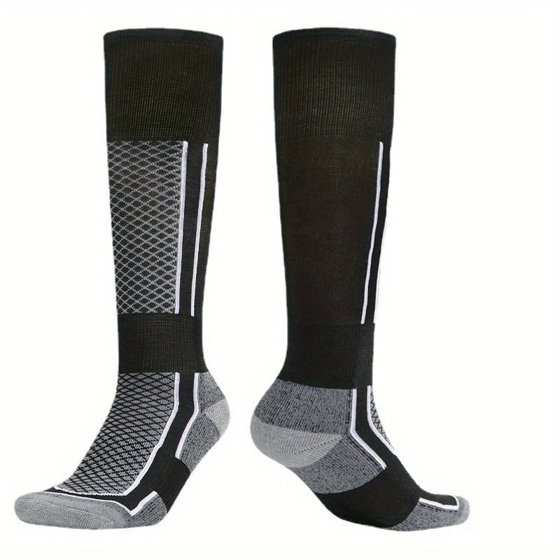1pair Ski Socks Winter Warm Thickened Socks For Camping Cycling Hiking
