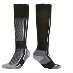 1pair Ski Socks Winter Warm Thickened Socks For Camping Cycling Hiking