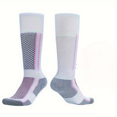 1pair Ski Socks Winter Warm Thickened Socks For Camping Cycling Hiking