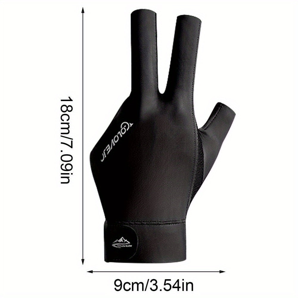 1PC Three Fingers Snooker Glove Anti Skid Breathable Training Gloves