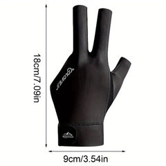 1PC Three Fingers Snooker Glove Anti Skid Breathable Training Gloves