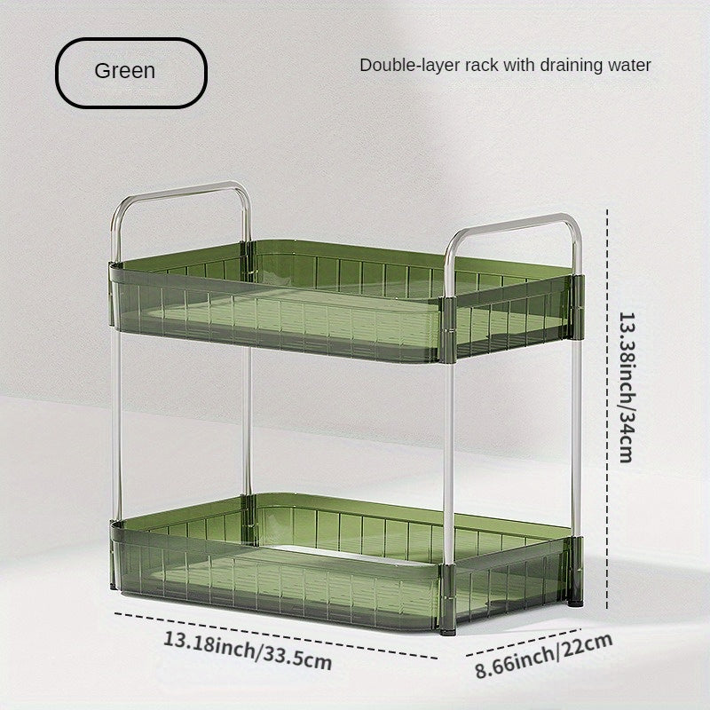 Desktop Transparent Storage Rack for Kitchen Bathroom Bedroom Cosmetics Display