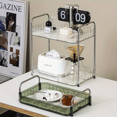 Desktop Transparent Storage Rack for Kitchen Bathroom Bedroom Cosmetics Display