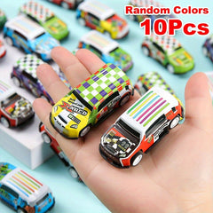 10Pcs Car Toys Pull Back Car Rally Racing Mini Toy Car Prizes