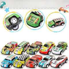 10Pcs Car Toys Pull Back Car Rally Racing Mini Toy Car Prizes
