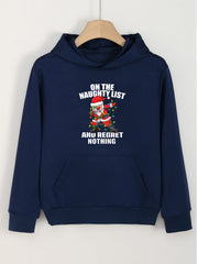 Christmas Cartoon Print Hoodie for Girls