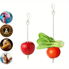 2pcs Bird Fruit Forks Bird Food Holder Parrot Feeders