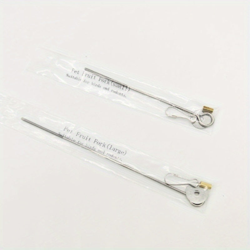 2pcs Bird Fruit Forks Bird Food Holder Parrot Feeders