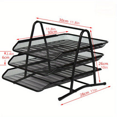 Metal Storage Rack A4 Paper File Storage Tray Kitchen Bathroom Living Room