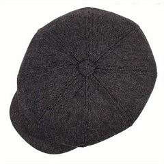 Men's Autumn Winter Beret Cap Newsboy Painter Hat for Elderly