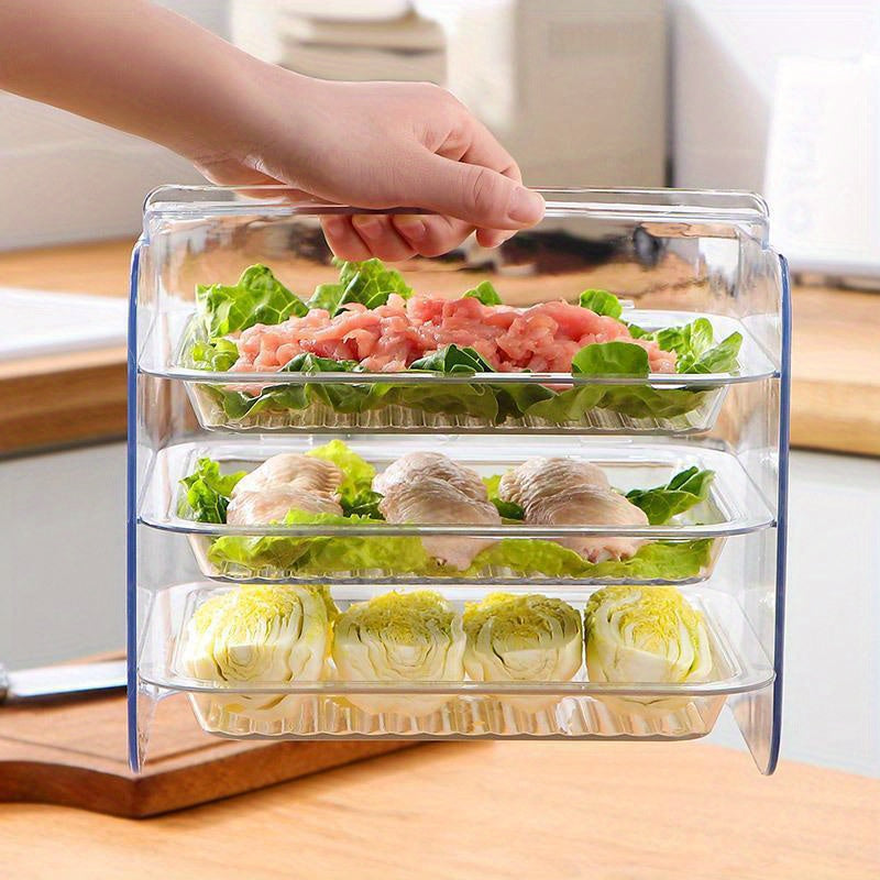 Three-Layer Cutlery Storage Box for Small Parts and Cosmetics