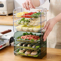 Three-Layer Cutlery Storage Box for Small Parts and Cosmetics