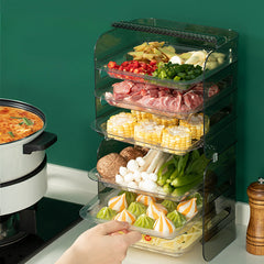Three-Layer Cutlery Storage Box for Small Parts and Cosmetics