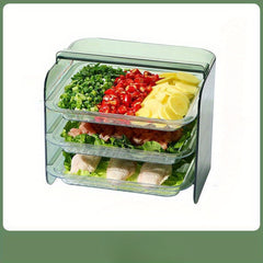Three-Layer Cutlery Storage Box for Small Parts and Cosmetics