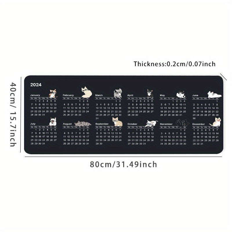 Desk Pad Calendar & Mouse Pad Combo - Creative Accessory