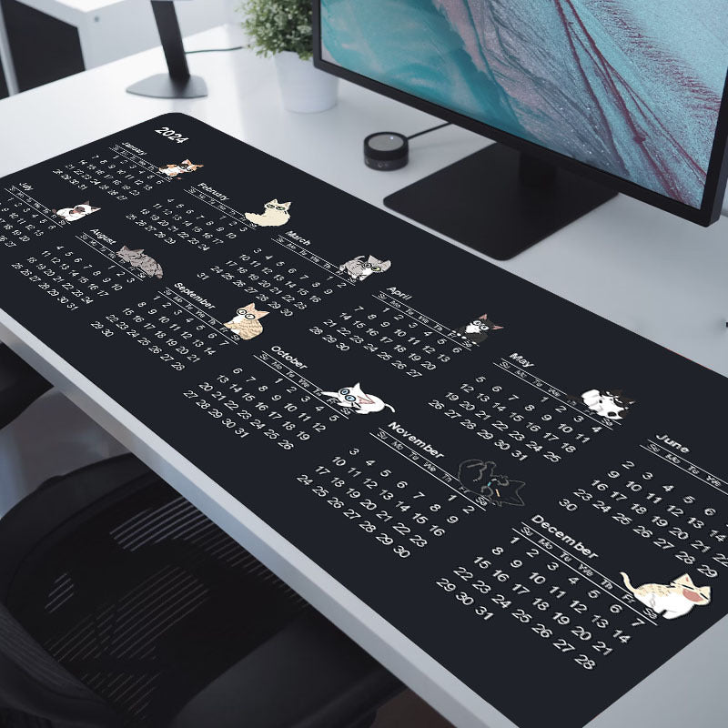 Desk Pad Calendar & Mouse Pad Combo - Creative Accessory