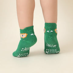 Baby Girl's Non Slip Socks, Soft Cotton Socks with Rubber Dot Bottom