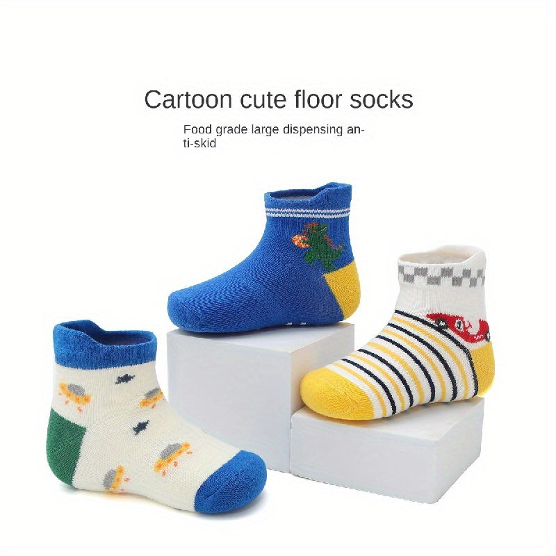 Baby Girl's Non Slip Socks, Soft Cotton Socks with Rubber Dot Bottom