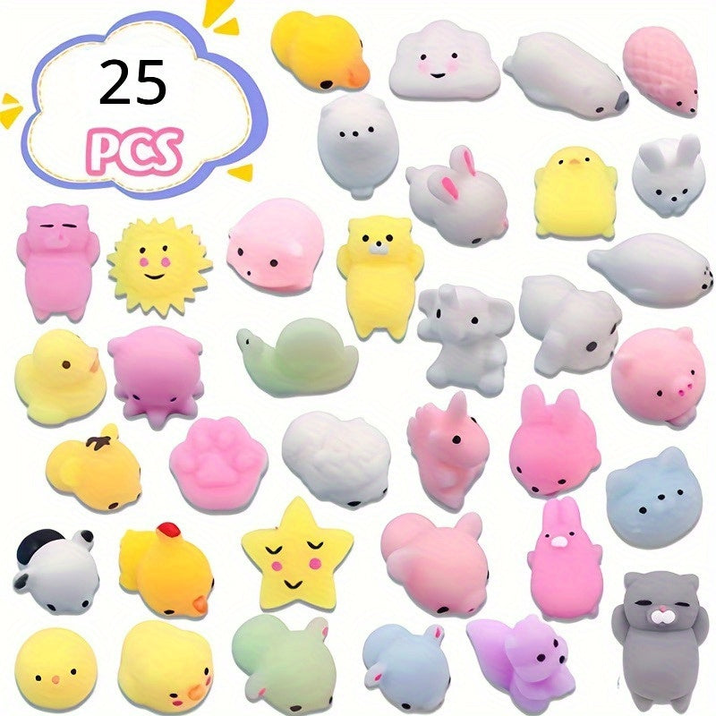 25pcs Squishy Toys Party Favors Classroom Prizes Stress Relievers Random