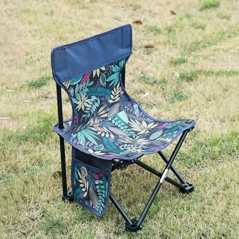Portable Folding Camping Chair Heavy Duty Backrest Outdoor Beach Fishing